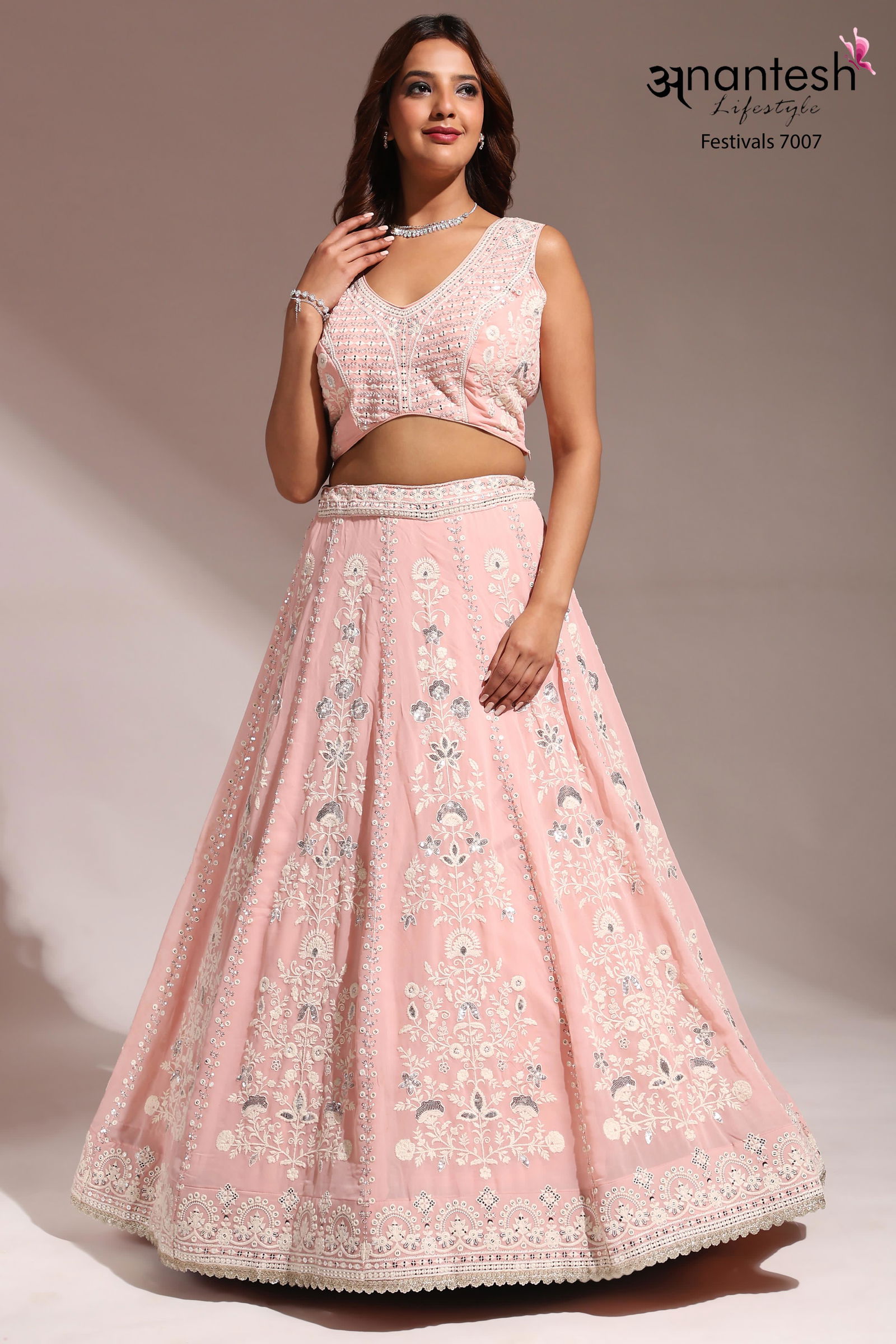 Festivals 7007 By Anantesh Georgette Bridal Lehenga Choli Wholesalers Delhi